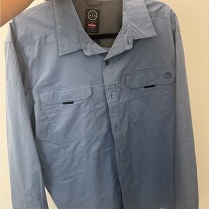 Wrangler Light Blue Button-Up Shirt
